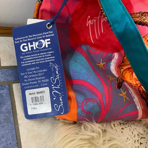 Guy Harvey Turtle Tote Bag - Picture 5 of 7